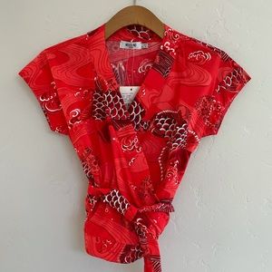 NWT MOSCHINO Jeans Wrap Top